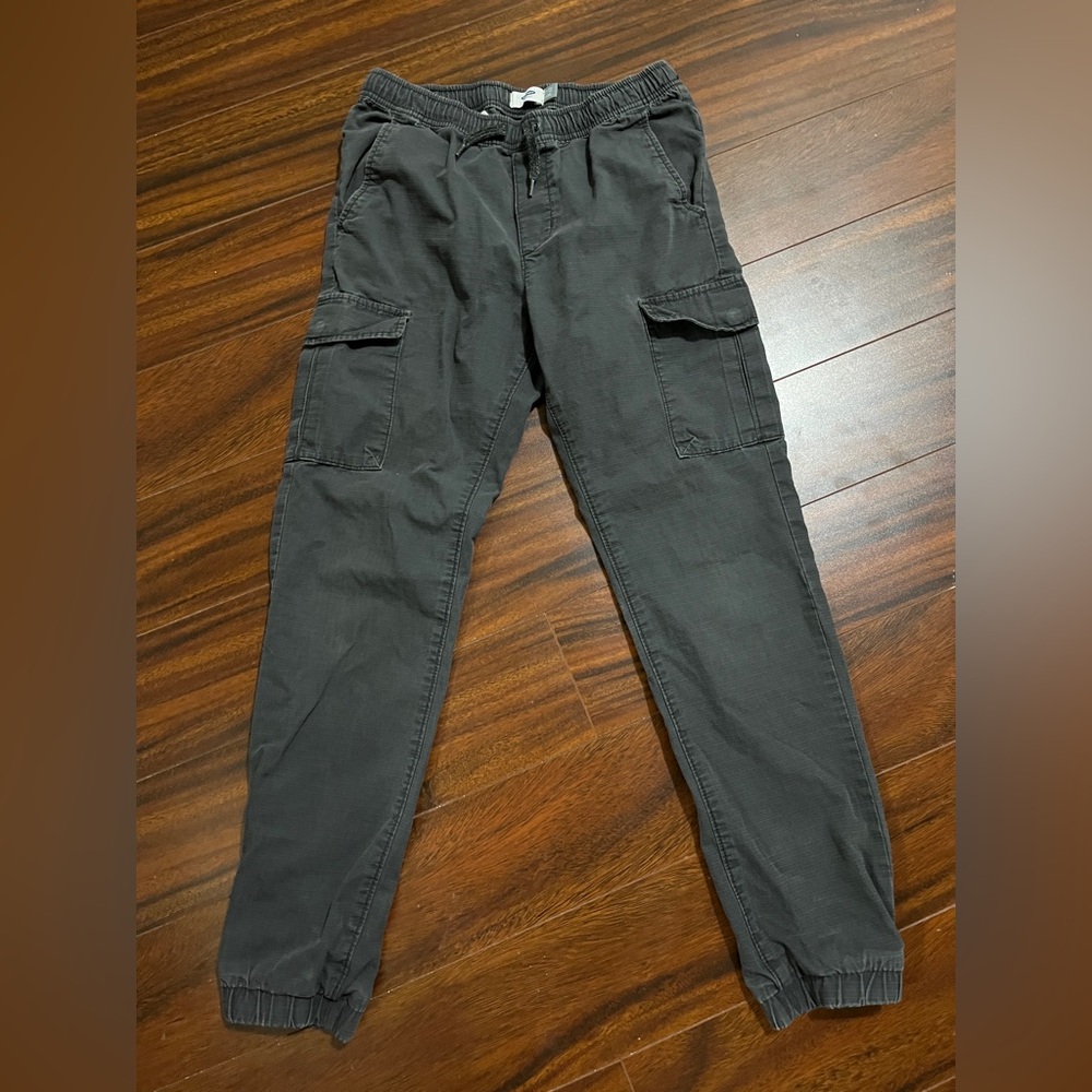 Old Navy boys’ XL 14/16 cargo joggers, cotton, charcoal grey